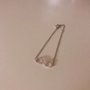 Dainty infinity bracelet sterling silver